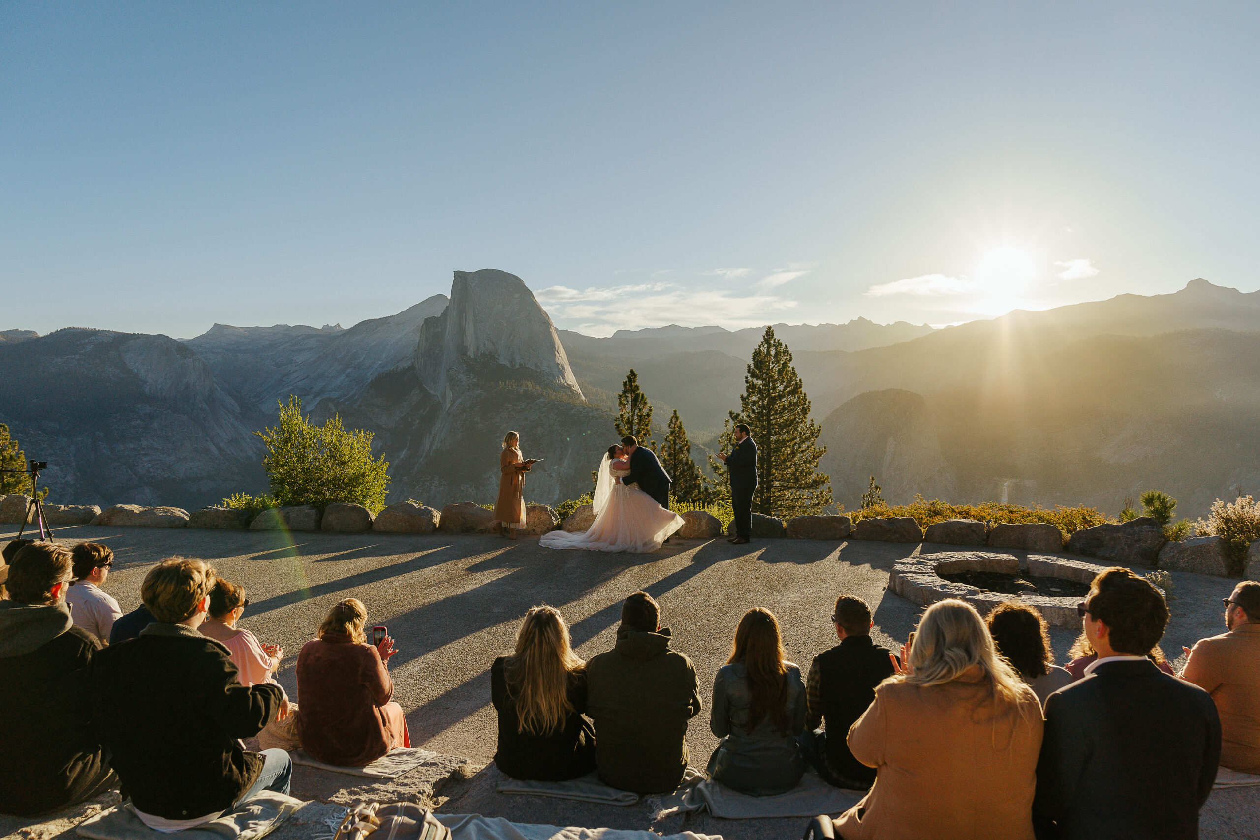 Glacier point wedding in Yosemite