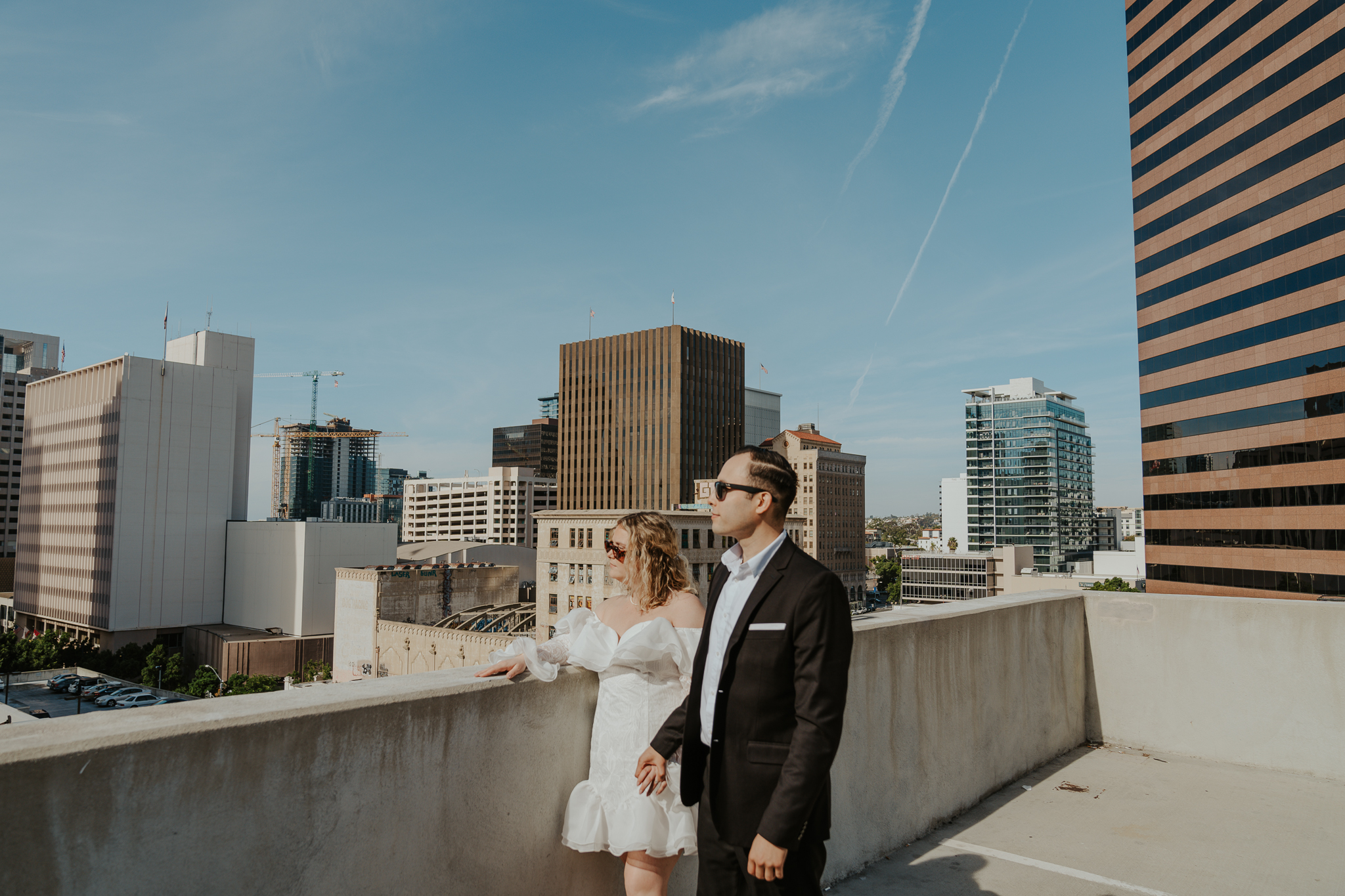 Rooftop engagement session