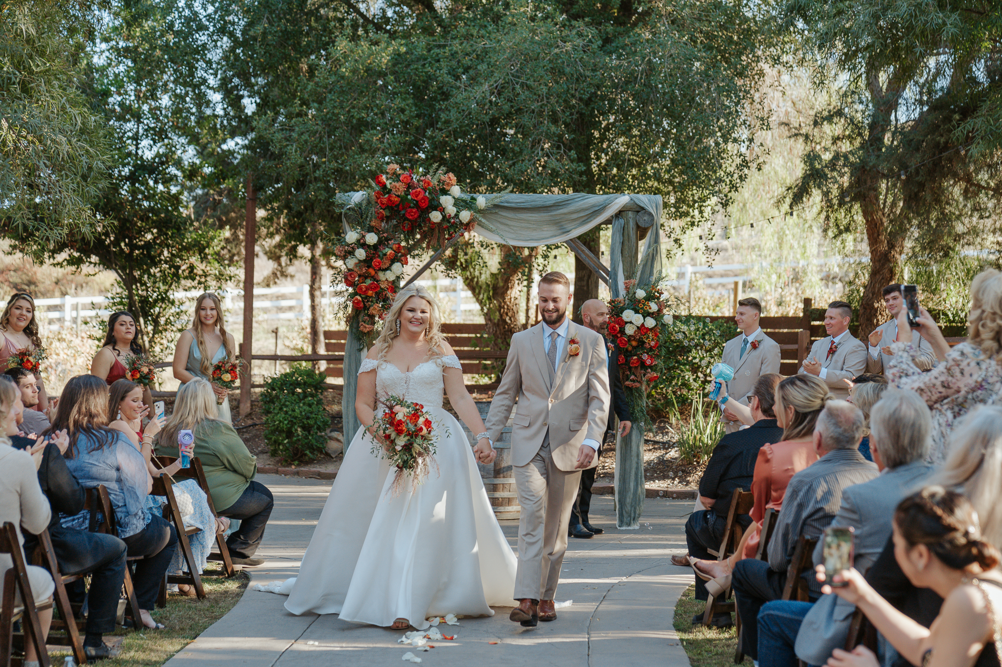 A winter longshadow winery wedding