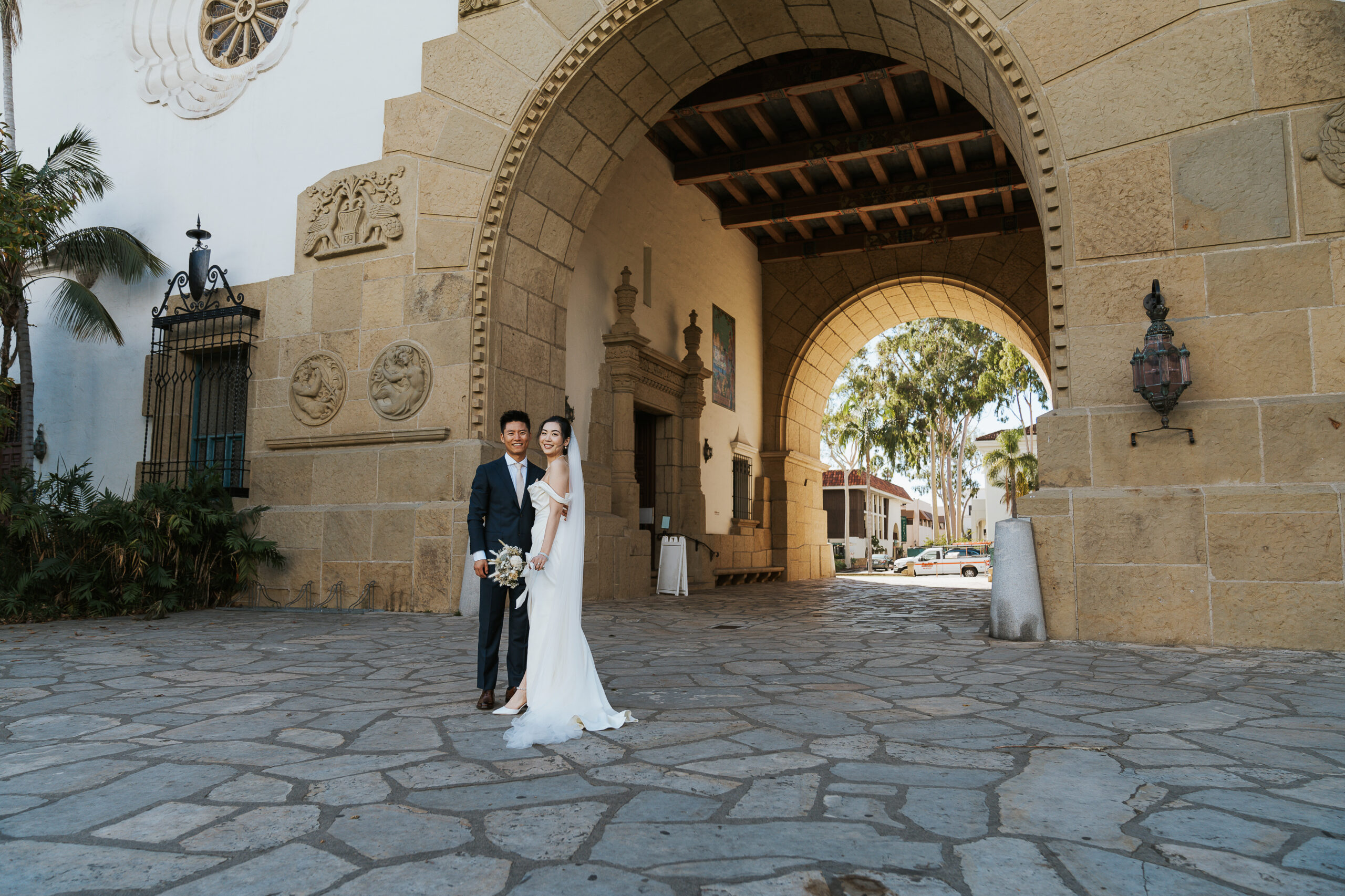 Santa Barbara courthouse garden wedding